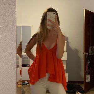 Urban Outfitters Layered Orange Summer Tank Top